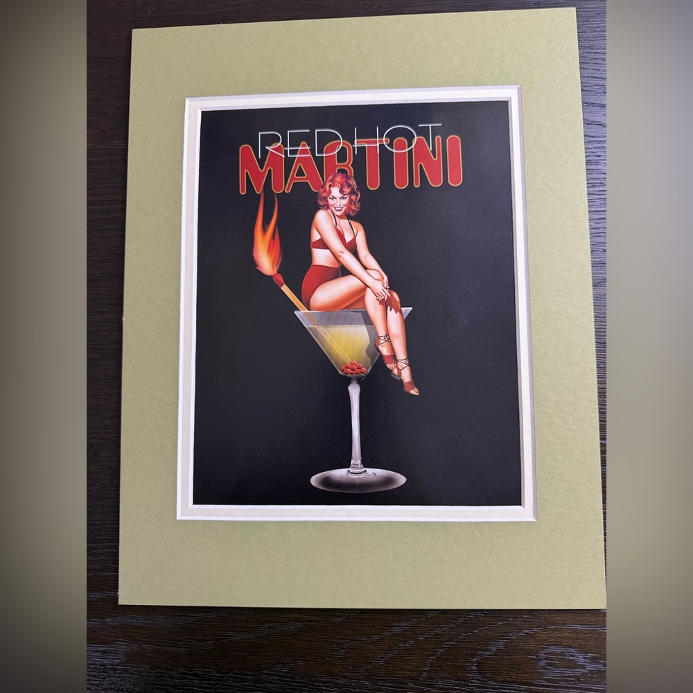 Ralph Burch Red Hot Martini Canva Print Art • 8x10